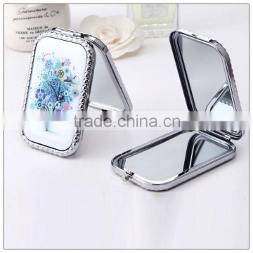 Silver color Custom Made Logo Stainless Steel rectangular mirror