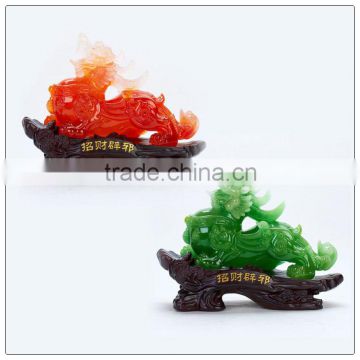 Jade color Resin Pi Sou , fengshui pixiu statue hot sales