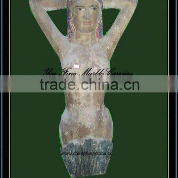 Wood Sculpture Carving, Lady Statue