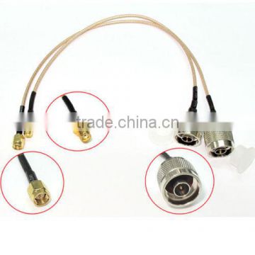 RG-174 Cable Adaptor For Duplexer to 2-way ham portable radio SMA-F SMA-M