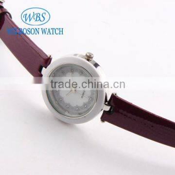 Leather Strap Globe Watch With Discount Crystal Dial