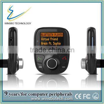 2016 Hot Sale! Wireless In-Car Bluetooth FM Transmitter With 2-Port USB Car Charging Hands-Free Calling MP3 Player photo-4