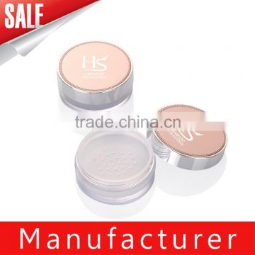 OEM Elegant Empty Round Plastic Loose Powder Container With Sifter