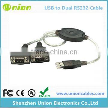 Dual-use USB to RS-232 DB9 Serial Interface Adapter