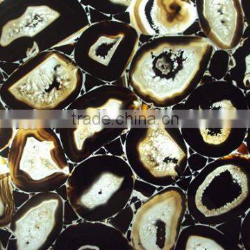 Wholesale factory luxury natural Black agate for the wall decor