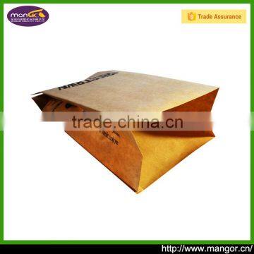 Excellent sell kraft paper bag high temperature food with flat bag