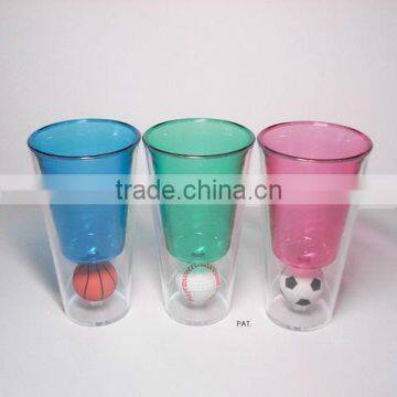 Double wall plastic cup