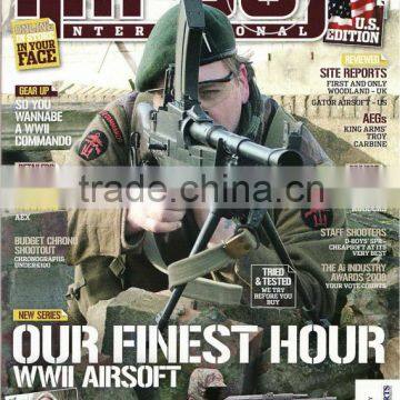 Offset airsoft magazine printing with high white paper