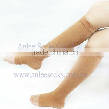 FX-009 Open Toe Knee High Moderate Compression Socks