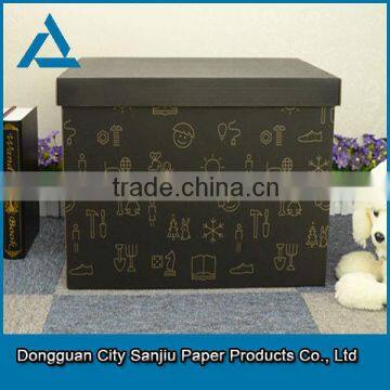 customized foldable food toy book file storage box