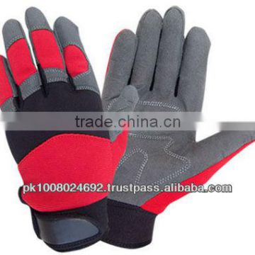 Synthetic Leather ,Padded Palm Mechanic Glove mechanic glove( manufacturer)