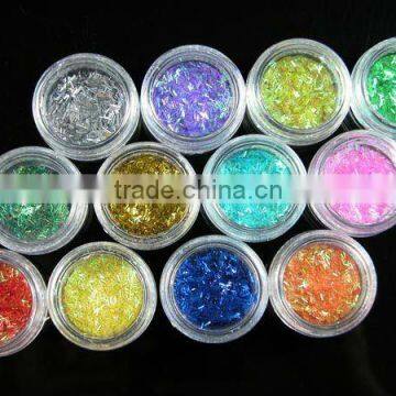 12 x Nail Art Tiny Mylar Stirips Glitter Decoration Tool HN230