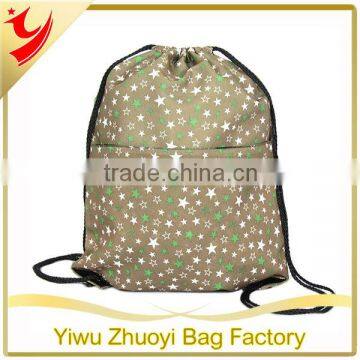 Waterproof 210 D Polyester Material Drawstring Backpack,Travel Bag