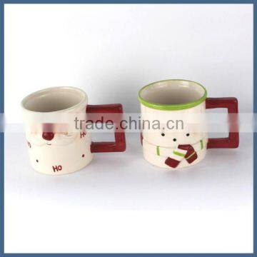 Drinkware type porcelain material ceramic christmas mug for gift