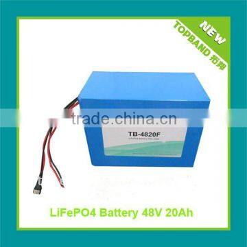 Rechargeable Lithium 48V 20Ah LiFePO4 Motor Battery with PCM