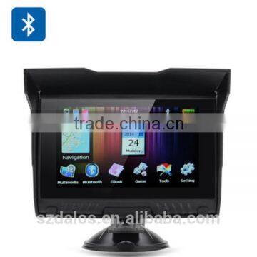 New design waterproof motorcycle 5 inch screen windows ce portable navigation with free world map av in