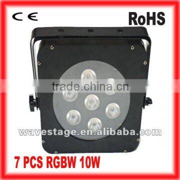 HOT!!!7pcs 4 in1 RGBW 10W flat par LED Stage light (WLP-16-3)