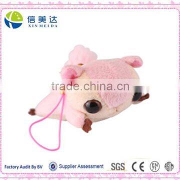 Plush Animal Puppet Cleaner Cell Phone Strap/2 in 1 plush phone charm&finger puppet