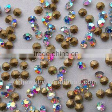 KJL-BD048 Best Selling Crystal AB Glass chatons point back for DIY accessories