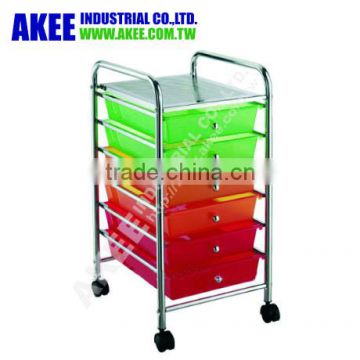 6 tier Plastic multi drawers storage cart home office storage