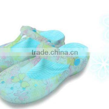 2015 High Quality Plastic Sole Sandals.printing Flowers Gril Clogs.casual Ladies Fashion Shoes photo-4