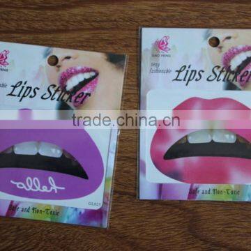 2016 best seller eco-friendly hig quality tattoo red lip gloss