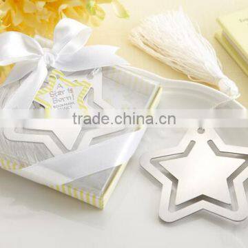 celebration supplies h"A Star is Born!"Metal Bookmark with White-Silk