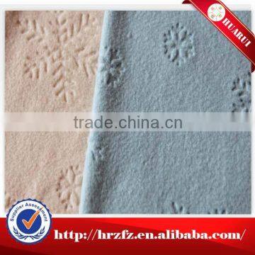 100%polyester snow embossed polar fleece fabric