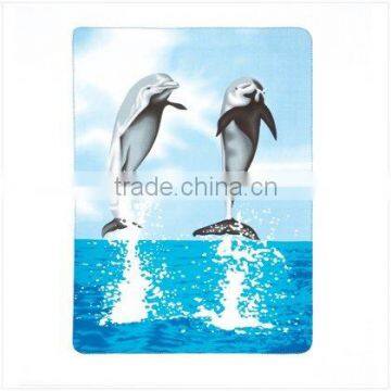 Cute dolphin patterns fleece blanket keeps you warmhi