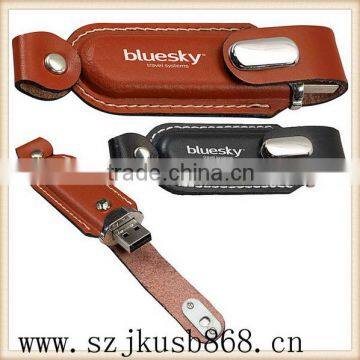 1gb large quantity factory usb flash drive leather usb memory flash with CE ROHS certification