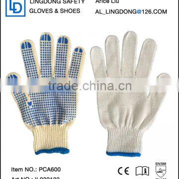 knitted hand gloves with PVC dots