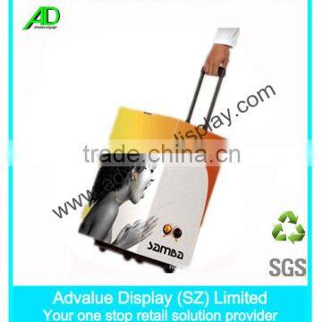 Foldable Corrugated Cardboard Trolley Box Portable For Exhibition