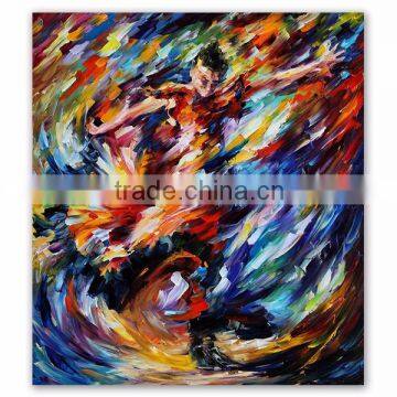 Handmade Abstract Dance Knife Oil Painting