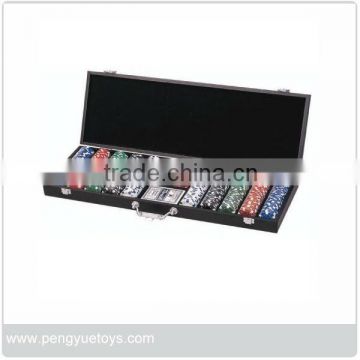 500pcs professional poker chip set with wood case PY5073