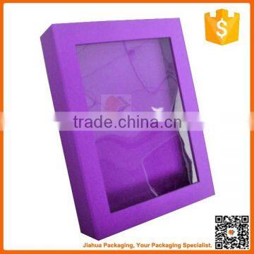 apparel packaging magnetic folding cardboard box with window