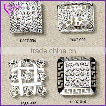 New Arrival decorative wedding invitation round rhinestone buckle