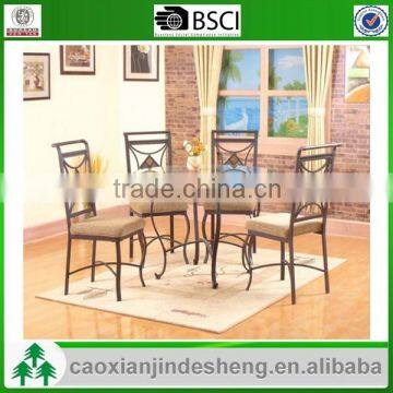 Easy assembly metal frame table and chairs for coffee shop