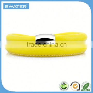 Christian Products Wholesale Bright Yellow Wrap Stacked Leather Bracelets