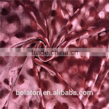 Red Small Round Brushed Scholl Velvet with Top Quality Factory Price