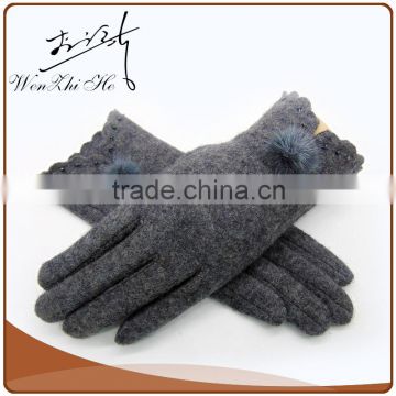 2016 Best Quality Handmade Cheap Wool Gloves With Lint