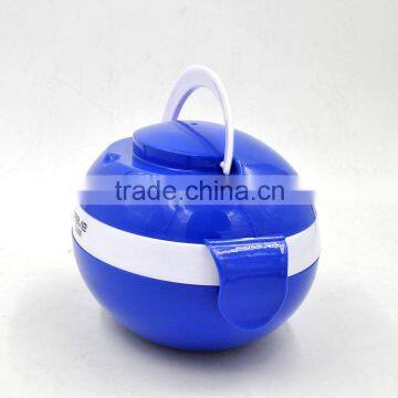 Whole Sale Kids Plastic Lunch Box With Handle/round Shasped Bento photo-2