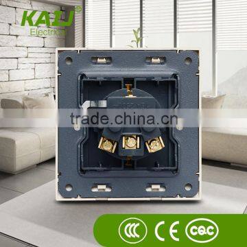 European Standard Luxury Style Gold pc Panel 2 Pole Pin Socket Outlet and Plug photo-2