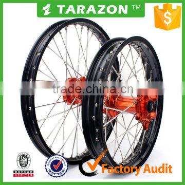 CNC Milling aluminum alloy Motorcycle spoke wheel sets for dirt bike