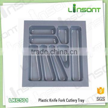 Environmental plastic 3 section plate kitchenware plastic tray for knife