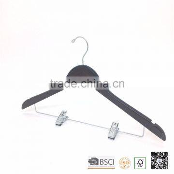 Brown Bamboo Eco Friendly Recycling Coat Clips Hanger for cloth