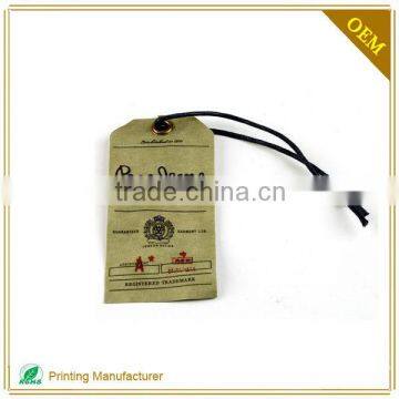 Customized Price Elastic String Hang Tag Sample For Dress