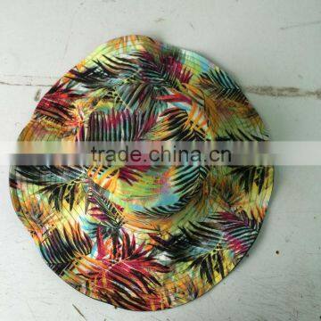 Custom High Quality Print Falbala Bucket Hat Wholesale bucket hat,fashion bucket hat for woman,cotton bucket cap