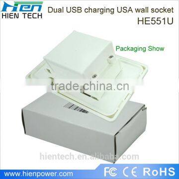 ETL Approved USn Standard Usb Socket With Double ac Socket and 2 Usb Output Port for America Plugs Charging for Cell Phone... photo-5