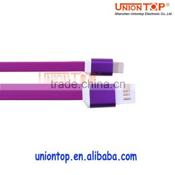 wholesale 2 in 1 5pin usb data charger cable for charging iphone