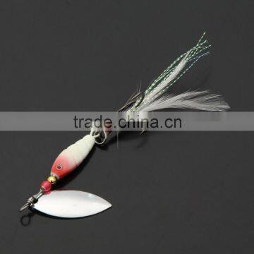 3Pcs 10g / 9.5cm Spoon Hard Fishing Lures Spinner Sequin Paillette Baits With Feather Hook Tackle photo-6